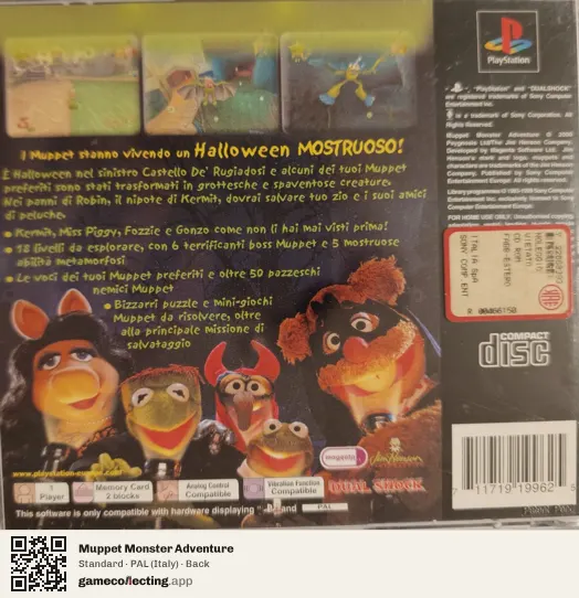Muppet Monster Adventure PlayStation, Italy box back