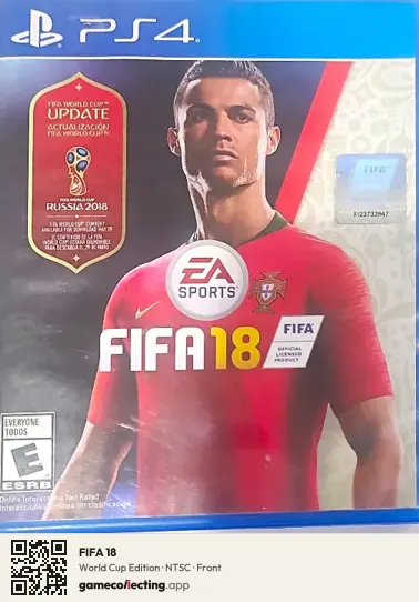 FIFA 18 PlayStation 4, NTSC box front
