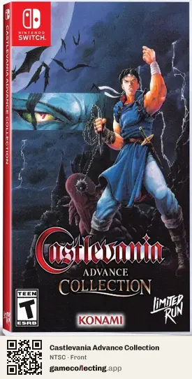 Castlevania Advance Collection Nintendo Switch, NTSC box front