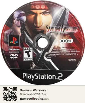 Samurai Warriors PlayStation 2, NTSC disc