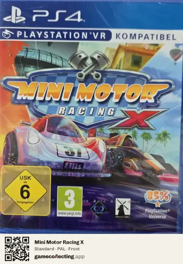 Mini Motor Racing X PlayStation 4, PAL box front