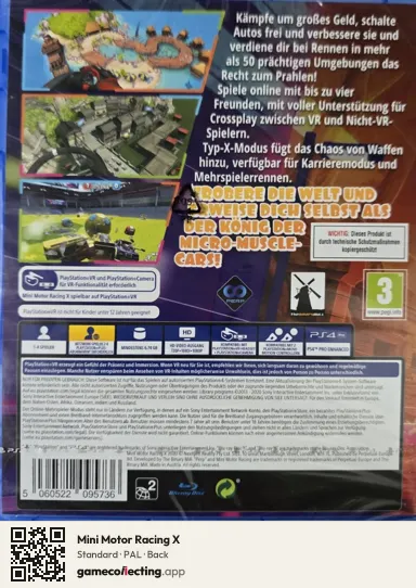 Mini Motor Racing X PlayStation 4, PAL box back