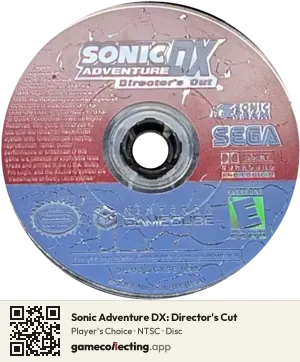 Sonic Adventure DX: Director's Cut Nintendo GameCube, NTSC disc