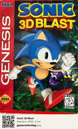 Sonic 3D Blast Sega Mega Drive / Genesis, NTSC box front