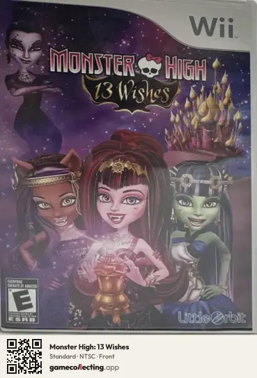 Monster High: 13 Wishes Nintendo Wii, NTSC box front