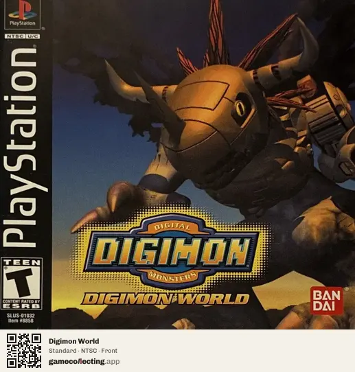 Digimon World PlayStation, NTSC box front