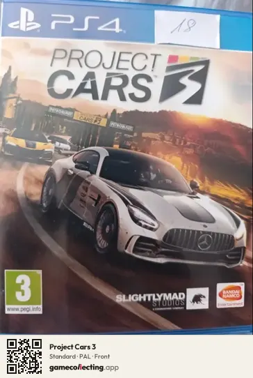 Project Cars 3 PlayStation 4, PAL box front