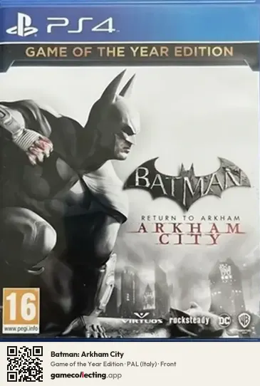 Batman: Arkham City PlayStation 4, Italy box front