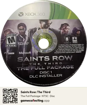 Saints Row: The Third Xbox 360, NTSC disc