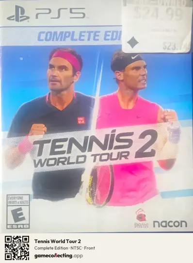 Tennis World Tour 2 PlayStation 5, NTSC box front
