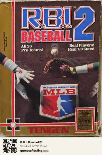 R.B.I. Baseball 2 Nintendo Entertainment System, NTSC box front