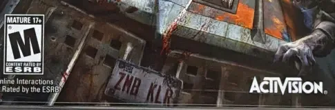 Blood Drive, the ESRB box on its front