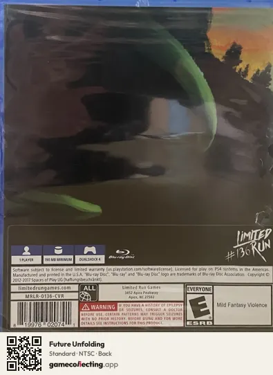 Future Unfolding PlayStation 4, NTSC box back