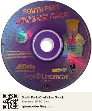 South Park: Chef's Luv Shack Sega Dreamcast, NTSC disc