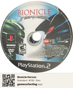 Bionicle Heroes PlayStation 2, NTSC disc