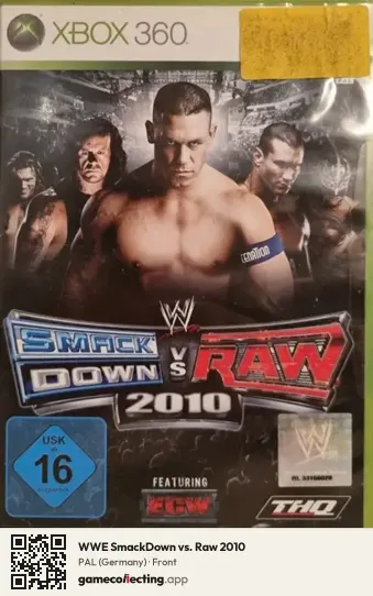 WWE SmackDown vs. Raw 2010 Xbox 360, Germany box front