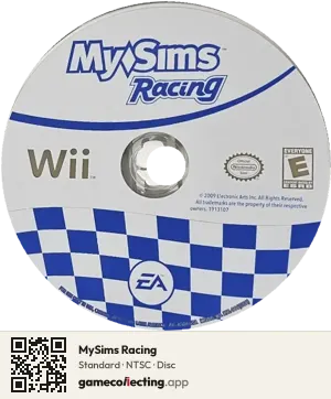 MySims Racing Nintendo Wii, NTSC disc