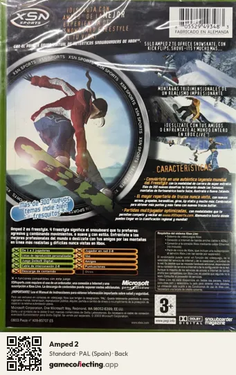 Amped 2 Xbox, Spain box back