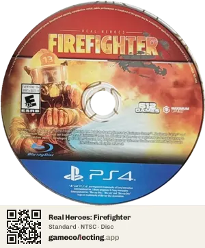 Real Heroes: Firefighter PlayStation 4, NTSC disc