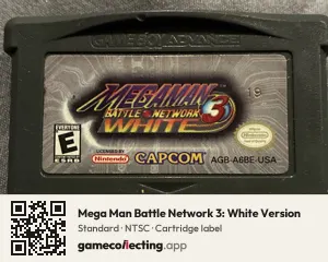 Mega Man Battle Network 3: White Version Game Boy Advance, NTSC cartridge label