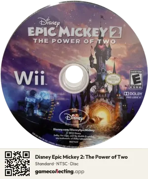 Disney Epic Mickey 2: The Power of Two Nintendo Wii, NTSC disc