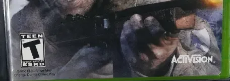 Call of Duty: Finest Hour, the ESRB box on its front