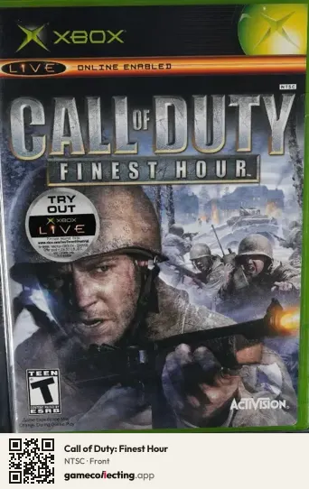Call of Duty: Finest Hour Xbox, NTSC box front