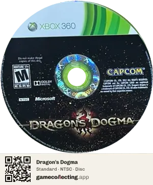 Dragon's Dogma Xbox 360, NTSC disc
