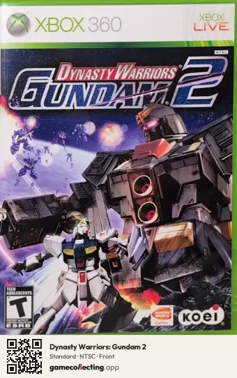 Dynasty Warriors: Gundam 2 Xbox 360, NTSC box front