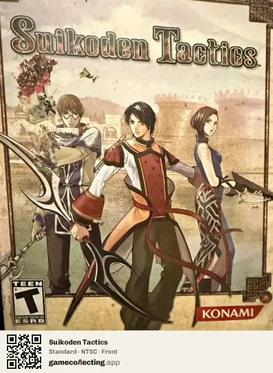 Suikoden Tactics PlayStation 2, NTSC box front