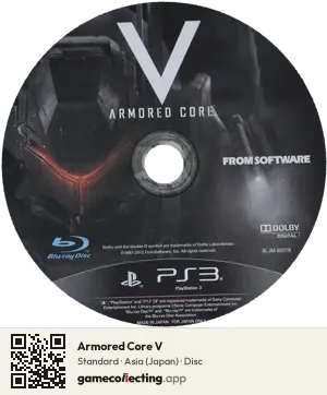 Armored Core V PlayStation 3, Asia disc