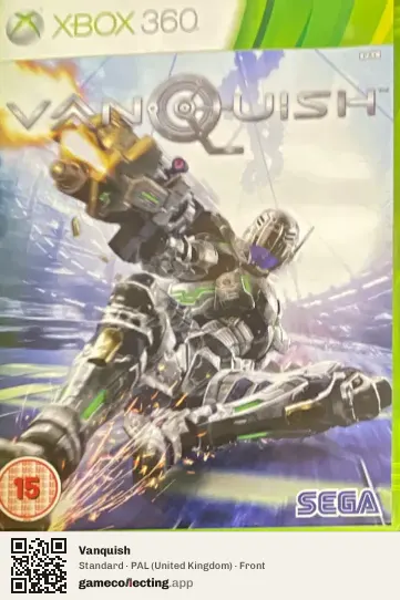 Vanquish Xbox 360, United Kingdom box front