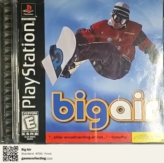 Big Air PlayStation, NTSC box front