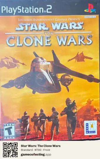Star Wars: The Clone Wars PlayStation 2, NTSC box front