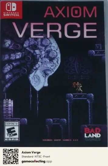 Axiom Verge Nintendo Switch, NTSC box front