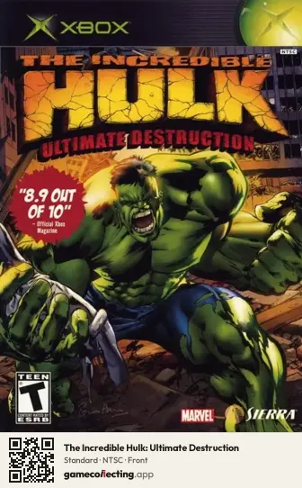 The Incredible Hulk: Ultimate Destruction Xbox, NTSC box front