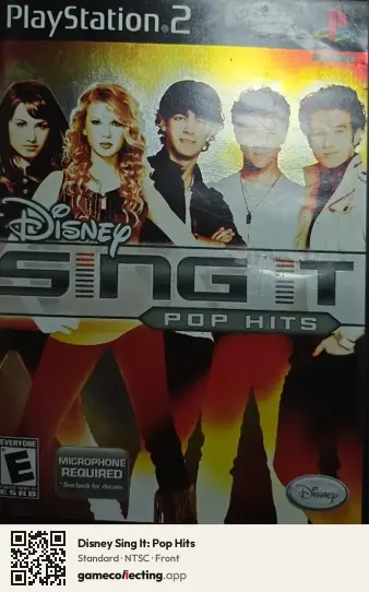 Disney Sing It: Pop Hits PlayStation 2, NTSC box front