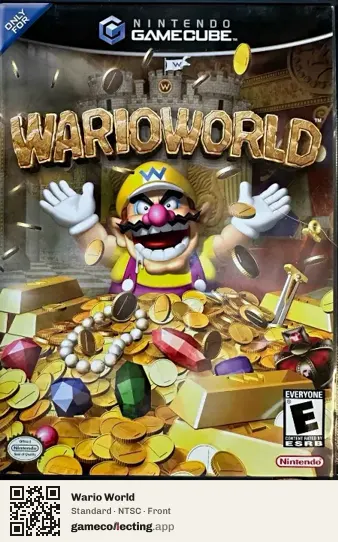 Wario World Nintendo GameCube, NTSC box front