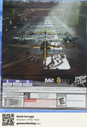 Battle Garegga PlayStation 4, NTSC box back
