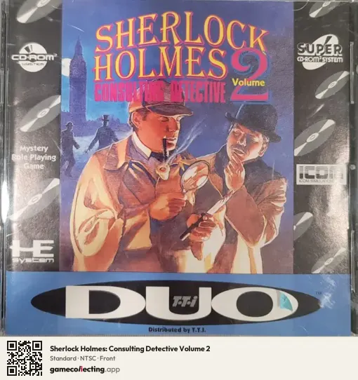 Sherlock Holmes: Consulting Detective Volume 2 TurboGrafx-CD, NTSC box front