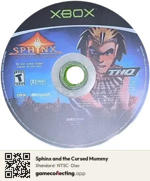 Sphinx and the Cursed Mummy Xbox, NTSC disc