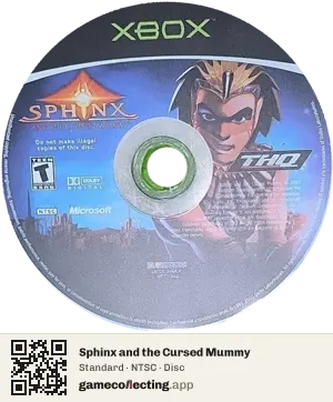 Sphinx and the Cursed Mummy Xbox, NTSC disc