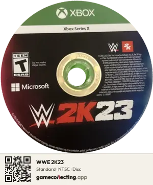 WWE 2K23 Xbox Series X, NTSC disc