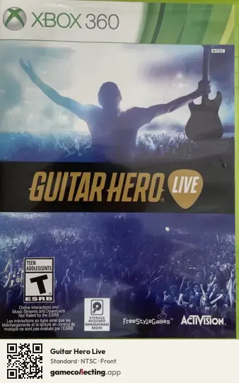 Guitar Hero Live Xbox 360, NTSC box front