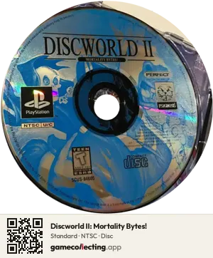 Discworld II: Mortality Bytes! PlayStation, NTSC disc