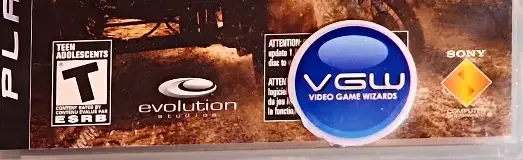 MotorStorm, the ESRB box on its front
