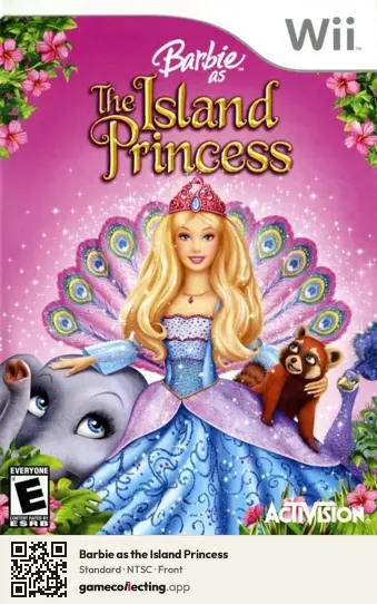 Barbie as the Island Princess Nintendo Wii, NTSC box front