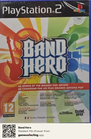Band Hero PlayStation 2, France box front