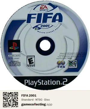 FIFA 2001 PlayStation 2, NTSC disc