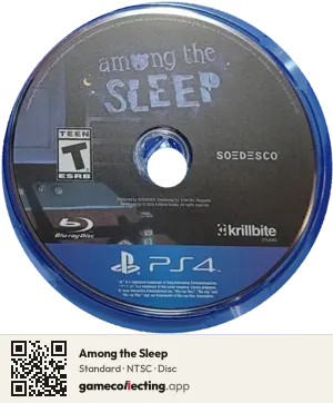 Among the Sleep PlayStation 4, NTSC disc